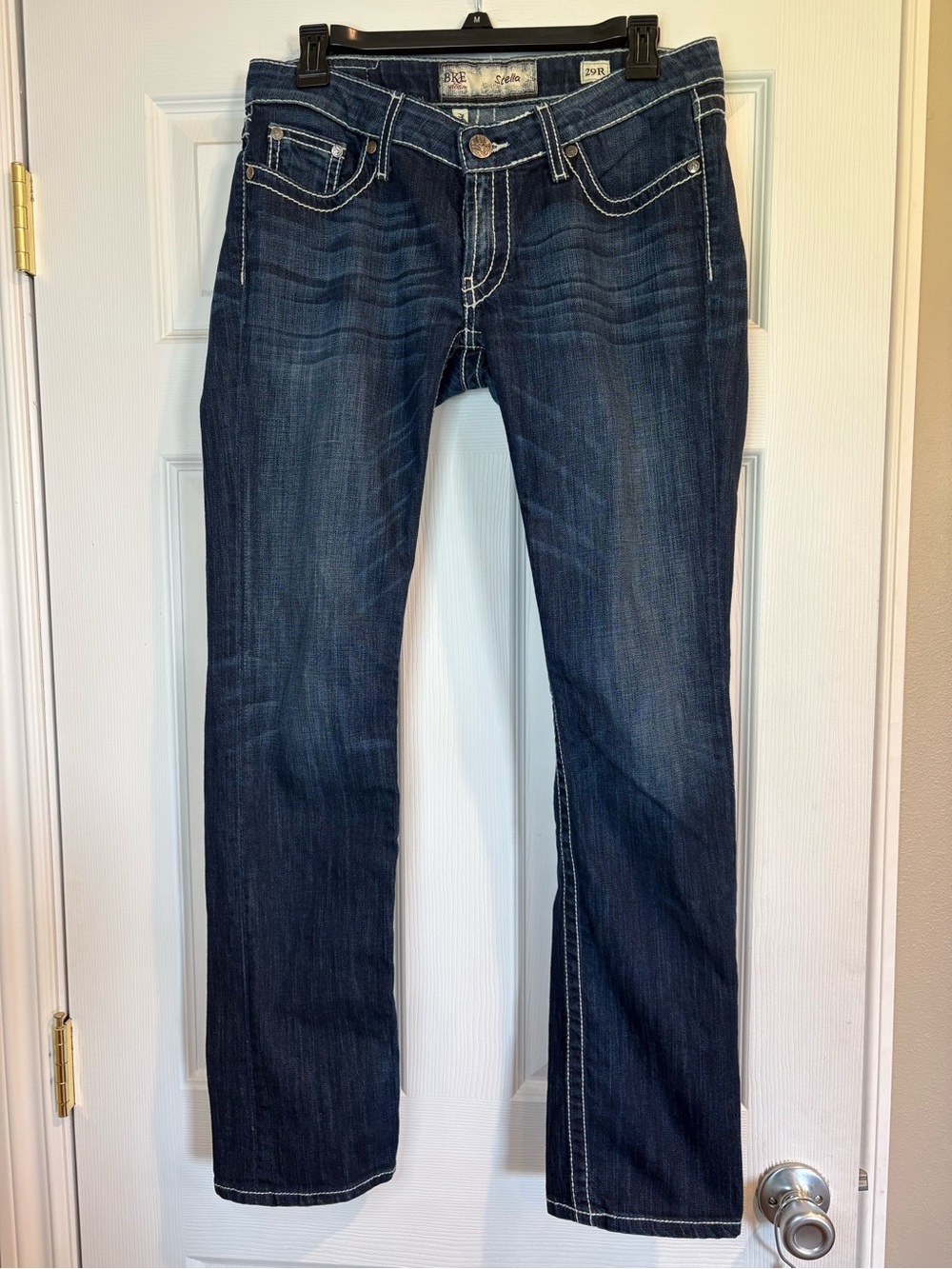 BKE Women's Dark Indigo Straight Leg Jeans